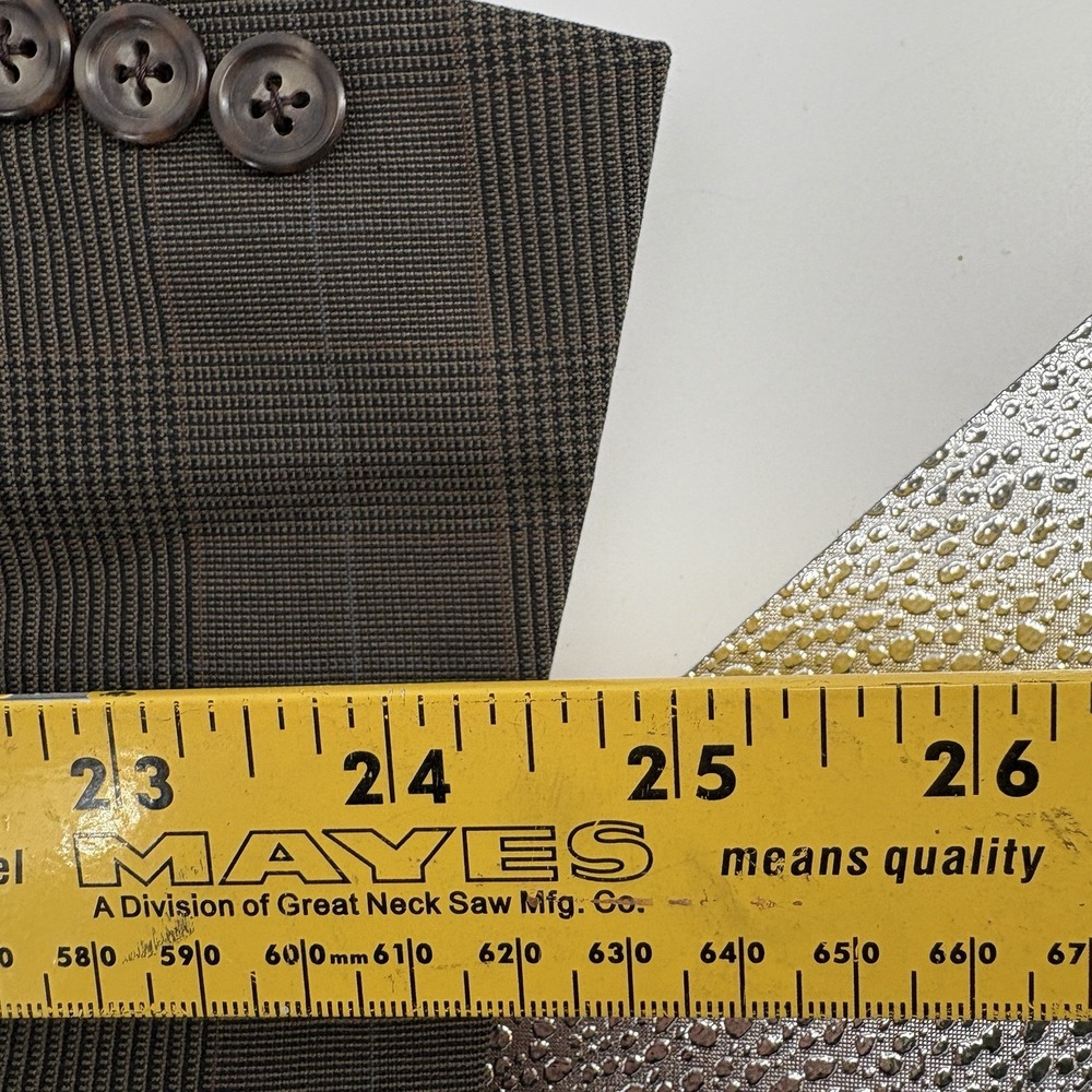 Brooks Brothers Explorer Regent Fit Sport Coat Blazer‎ 46L Mens Brown Check Wool - Picture 9 of 12